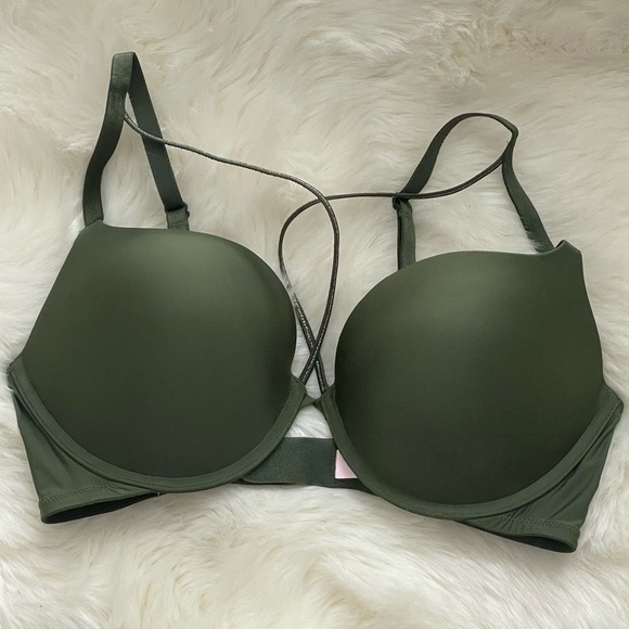 VICTORIA’S SECRET‎ Green Sexy Push Up Bra with straps size 36D Woman’s lingerie - Picture 1 of 5